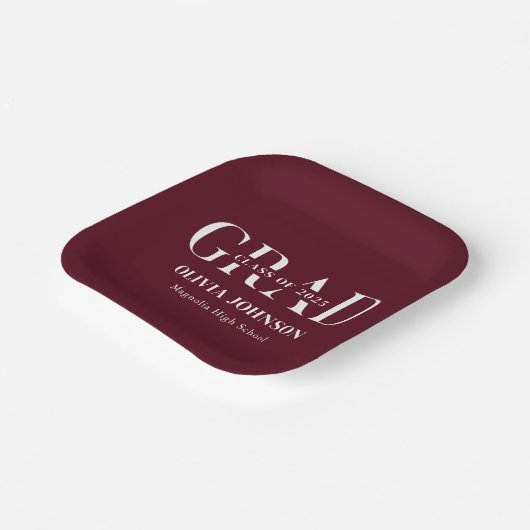 Minimale Graduierungspartei Pappteller (Gewinkelt)