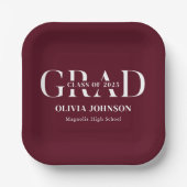 Minimale Graduierungspartei Pappteller (Vorderseite)