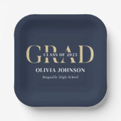 Minimale Graduierungspartei Pappteller (Vorderseite)