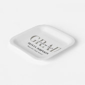 Minimale Graduierungspartei Pappteller (Gewinkelt)