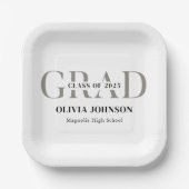 Minimale Graduierungspartei Pappteller (Vorderseite)