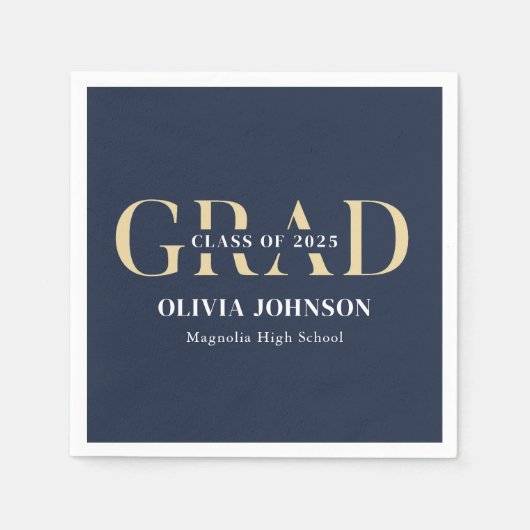 Minimale Graduierungspartei Serviette (Vorderseite)