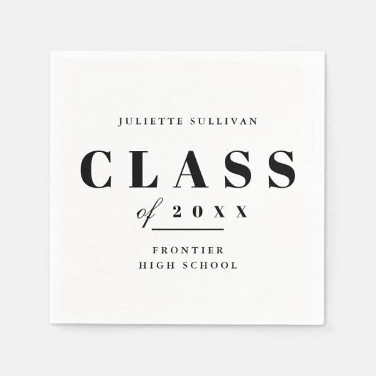 Minimale Graduierungspartei Serviette (Vorderseite)