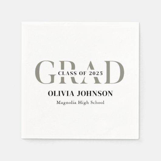 Minimale Graduierungspartei Serviette (Vorderseite)