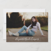 Minimale Graduierungsparty mit Foto Einladung (Vorderseite)