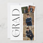 Minimale Graduierungsparty mit Foto Einladung (Vorderseite)