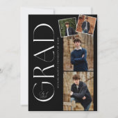 Minimale Graduierungsparty mit Foto Einladung (Vorderseite)
