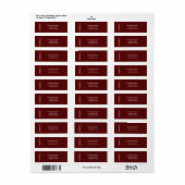 Minimale GRATEFUL | Deep Red Holiday-Adresseletike (Vorne)