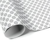 Minimale graue Punkte-Muster  Geschenkpapier (Rolleneckpunkt)