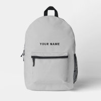 Minimale graue Rucksack mit individuellem Namen
