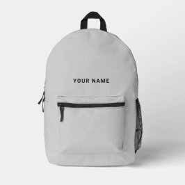 Minimale graue Rucksack mit individuellem Namen