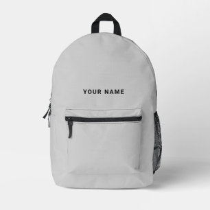 Minimale graue Rucksack mit individuellem Namen