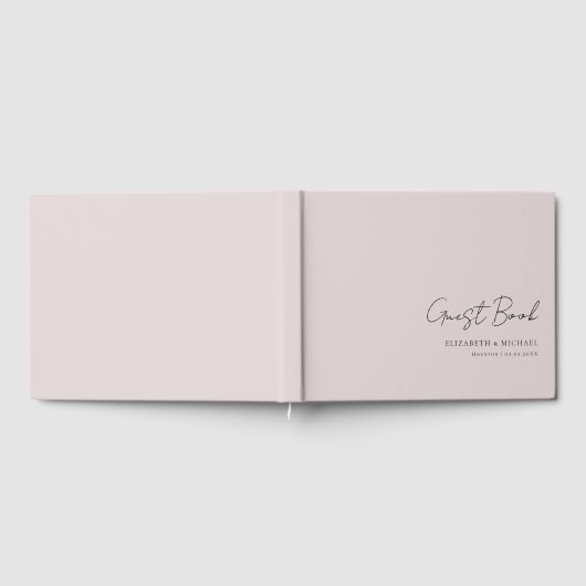 Minimale, graue Schreibschrift Gästebuch (Voll)