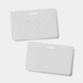 Minimale graue Tupfenmuster Ausweis (Vorder- & Rückseite)