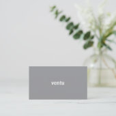 Minimale Graue und weiße Visitenkarte (Stehend Vorderseite)