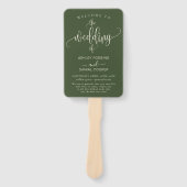 Minimale Größe Grün machen wir Hochzeitsprogramm Fächer (Vorderseite)