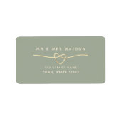 Minimale Größe Grün Rücksendeadresse Adressaufkleber (Vorne)