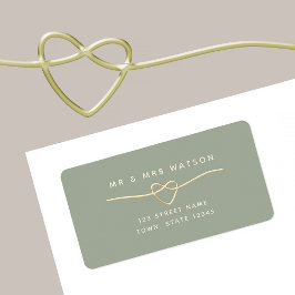 Minimale Größe Grün Rücksendeadresse Adressaufkleber