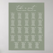 Minimale Größe Grüne Hochzeit 24 Tabelle Seating C Poster (Vorne)