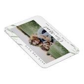 Minimale Grün Foto Hochzeit speichern das Datum Magnet (Rechte Seite)