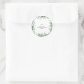 Minimale Grün-Monogramm-Rund-Aufkleber Runder Aufkleber (Tasche)