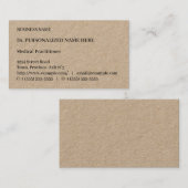 Minimale, grundlegende ärztliche Fachkarte Visitenkarte (Vorne/Hinten)