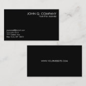 Minimale grundlegende Schwarzweiss-Visitenkarte Visitenkarte (Vorne/Hinten)