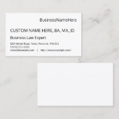 Minimale, grundlegende Visitenkarte (Vorne/Hinten)