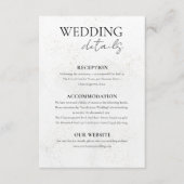 Minimale grüne Aquarellfarbe Details für Hochzeite Begleitkarte (Vorderseite)