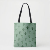 Minimale grüne Bäume Tasche (Vorderseite)