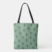 Minimale grüne Bäume Tasche (Rückseite)