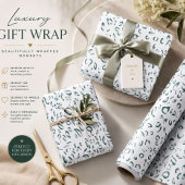 Minimale grüne Blätter-Verpackungspapier Geschenkpapier