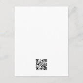Minimale grüne Boho-Bogen-Hochzeitsdetails QR-Code Begleitkarte (Rückseite)