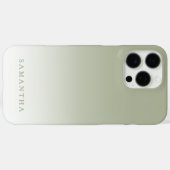 Minimale grüne Gradienten-Moderne elegante Persona Case-Mate iPhone Hülle (Rückseite (Horizontal))