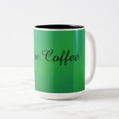 Minimale grüne Kaffeetasse | Einfaches Trinkgeschi (VorderseiteRechts)