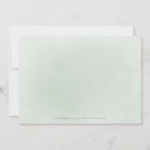 Minimale Grünflächen, einfache Kalligraphie Save t Save The Date (Rückseite)