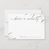 Minimale Grünflächen teilen sich eine Speicherkart Dankeskarte (Vorderseite)