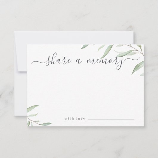 Minimale Grünflächen teilen sich eine Speicherkart Dankeskarte (Vorderseite)