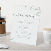 Minimale Grünschrift rustikales Bar Menu Sockelschild (In SItu)