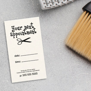 Minimale Hair Stylist Terminkarte Schere