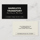 Minimale Halterungen | Creme/Schwarz Visitenkarte (Vorne/Hinten)