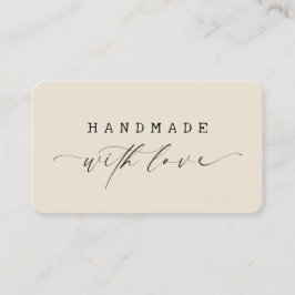 Minimale handgefertigte Schrift mit Liebe, individ Visitenkarte