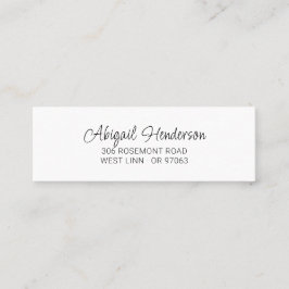 Minimale Handgeschriebene 10a | Mini-Visitenkarte Mini Visitenkarte