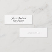 Minimale Handgeschriebene 10a | Mini-Visitenkarte Mini Visitenkarte (Vorne/Hinten)