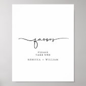 Minimale handgeschriebene Skriptkarten und Geschen Poster (Vorne)