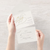 Minimale Händlereihmung All-in-One-Einladung (Abreißstreifen)