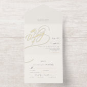 Minimale Händlereihmung All-in-One-Einladung (Innenseite)