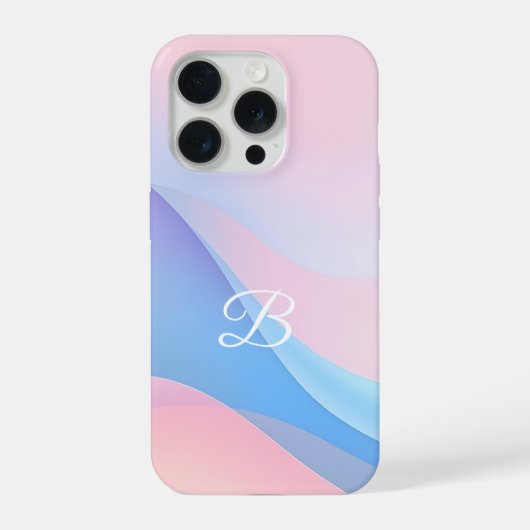 Minimale Handyhülle mit Anfangsbuchstabe B – Moder iPhone Hülle (Rückseite)