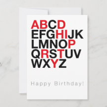 Minimale Happy Birthday Karte – Moderne Typografie