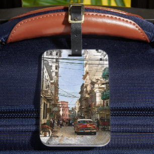 Minimale Havana Kuba Vintage Retro Stadt Gepäckanhänger